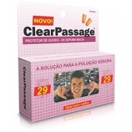 PROTETOR AURICULAR ESPUMA C/ 2 PARES. - CLEAR PASSAGE